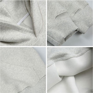 Sweat à capuche d'hiver personnalisé de luxe 2026 en molleton 100 % coton, coupe classique, épais, vierge, style streetwear - Product Image 5