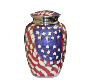 โกศสำหรับขี้เถ้าขี้เถ้าผู้ใหญ่ธงชาติอเมริกันโกศขนาดใหญ่สำหรับขี้เถ้าของคนที่คุณรักขนาด10.5 "& 220ลูกบาศ์กใน - Product Image 3