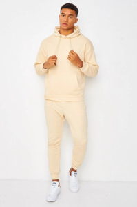 Logotipo personalizado al por mayor Slim Fit algodón ropa deportiva traje liso ajustado hombres polar Jogging chándal para hombres chándales lisos para impresión - Product Image 2