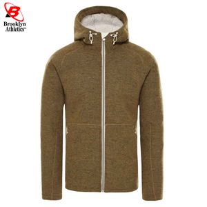 Sudadera con capucha original de lana para hombre, Sudadera con capucha de invierno, poliéster, algodón, patrón sólido, cuello con capucha - Product Image 3
