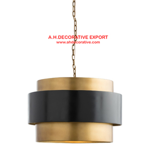 Lampe suspendue de finition de couleur dorée et noire en métal de haute qualité de luxe Lampe de restaurant et de maison décorée disponible en gros - Product Image 2