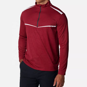 เสื้อฮู้ดแบบรูดซิปคอตั้งมีซิปเนื้อนุ่มยืดได้น้ำหนักเบามี1/4ปรับแต่งได้2025กอล์ฟแบบสวมหัว - Product Image 6