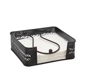 Contemporary metal napkin holder with smooth finished functional and decorative metal napkin stands - Product Image 1