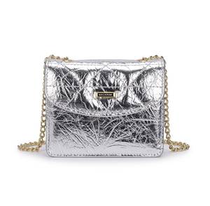 Borsa Clutch in PU Metallizzato con Chiusura Magnetica e Tracolla a Catena per Feste Serali 13,5x10,5x6 Cm - Product Image 2