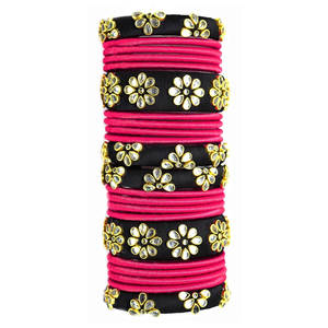 Traditional Wedding Bridal Bangle <b>Set</b> Wholesale New Arrival Women Luxury Wedding Flower Bridal Churiya <b>Set</b> - Product Image 2