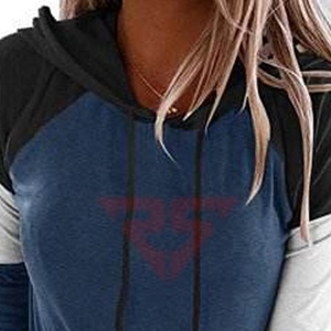 RUKHMAL SPORTS Sudadera con capucha de bloque de color para mujer de la mejor calidad con logotipo impreso personalizado a precio mayorista - Product Image 3