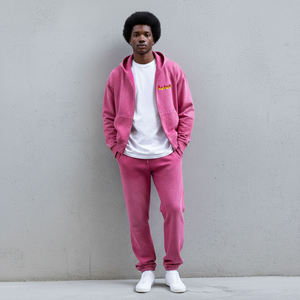 Conjunto de 2 piezas de algodón 100% personalizado al por mayor, estilo vintage con lavado ácido, de gran tamaño, de peso pesado, para invierno, informal, con sudadera con capucha y pantalones de chándal. - Product Image 4