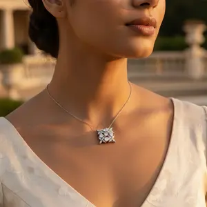 Bague Fleur en Zircon Cubique Or Rose et Argent, Bijou Tendance et Élégant, Plaqué Rhodium, Idéal Cadeau pour Femme - Product Image 1