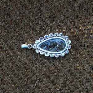 Collier pendentif en argent sterling 925 de style minimaliste Design sud-ouest Bâton Agate Gemstone One Kind Fine Pendentifs & Charms - Product Image 6