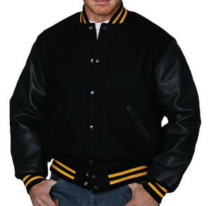 Chaquetas Varsity de Invierno Personalizadas Unisex al por Mayor para Hombre, Secado Rápido, Transpirables, de Lana y Cuero Ecológico con Bordado Frontal - Product Image 5