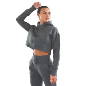 Top corto con estampado de lavado ácido para mujer, sudaderas con capucha OEM con logotipo personalizado, suéter elegante, sudaderas con hombros caídos, ropa de gimnasio transpirable a la moda - Product Image 4