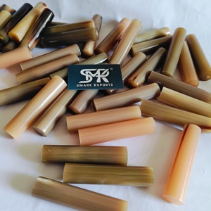 ฮอร์นวัวแท้ขัดมันม้วนแท่งวัวฮอร์นแข็งว่างเปล่าสำหรับเครื่องประดับงานหัตถกรรมมีดเครื่องประดับอุปกรณ์ทำมือและทำด้วยมือ - Product Image 4