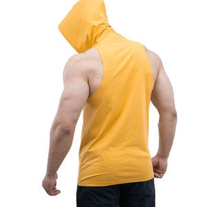Venta al por mayor de sudaderas con capucha sin mangas de fitness entrenamiento personalizado músculo gimnasio desgaste moda caliente gimnasio personalizado básico algodón mezclado hecho con capucha - Product Image 4