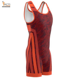 Impression de logo numérique personnalisé Singlet de matériel de lutte Hot Selling New Design Wrestling Singlet - Product Image 1