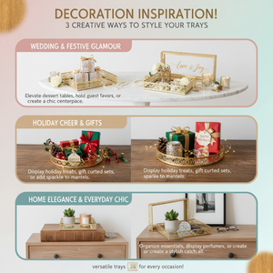 Bandeja de Servicio Ovalada de Metal, Hecha a Mano, Ecológica, Duradera, Decorativa, Moderna, Personalizable, con Acabado Pulido de Latón, Sólida - Product Image 5