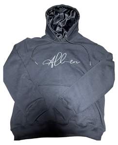 Vente en gros de molleton 100% coton brodé LOGO de haute qualité unisexe de luxe en satin de soie doublé pull à capuche - Product Image 1