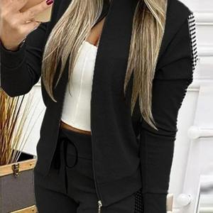 Traje de dos piezas para mujer, traje de invierno, conjunto de pantalones con capucha de 2 piezas con cremallera, estilo Fly, chándal para mujer - Product Image 2