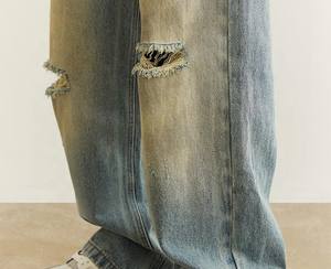 Pantalon de survêtement en détresse pour hommes à bas prix Offre Spéciale de logo personnalisé respirant pantalon de survêtement en détresse confortable haut tendance avec le meilleur style - Product Image 6