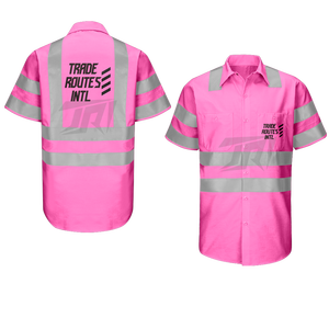 Ensemble de vêtements de travail industriels bavoir réfléchissant imperméable chemise en polyester boutonnée col rond vêtements de sécurité réfléchissants professionnels - Product Image 4