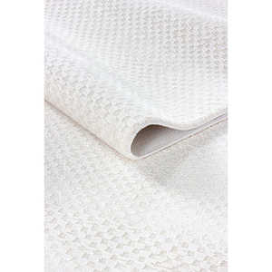 Alfombra Moderna Blanca Netline Home Depot Zett ZE013, 60% Viscosa, 40% Acrílico, No Desprende Pelusa, Fácil de Limpiar, Duradera - Product Image 2