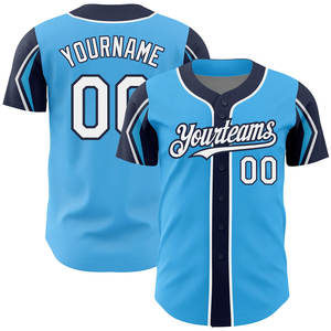 Vêtements de softball personnalisés, uniformes de baseball respirants, 100% polyester, antibactériens, grande taille, jersey de baseball à séchage rapide - Product Image 2