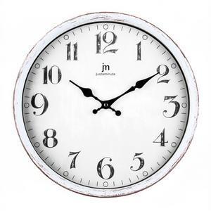 Reloj de Pared JUSTAMINUTE Blanco Antiguo 00887TB 4x28cm, Elegante y con Estilo Vintage - Product Image 2