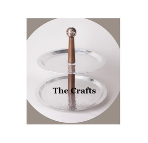 Fabuleux Design Gâteau Stand Personnaliser La Taille Gâteau De Service Stand En Acier Et En Bois Gâteau Pâtisserie Stand De Service - Product Image 1