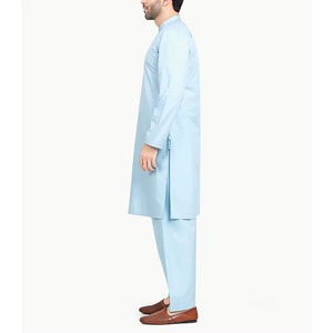 Nueva llegada tamaño personalizado vestido paquistaní hombres Shalwar Kameez hombres ropa manga larga Shalwar Kameez traje - Product Image 3