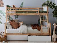 Conception de lits superposés en bois massif de qualité supérieure pour ensembles de meubles de chambre à coucher
