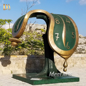 Célèbre Art abstrait extérieur jardin décor grandeur nature Salvador laiton Bronze <span class=keywords><strong>Dali</strong></span> horloge Statue Sculpture - Product Image 3