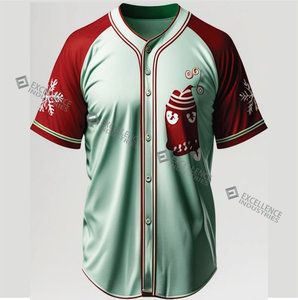 เสื้อเบสบอลซอฟต์บอลผู้ใหญ่สั่งทำได้ ระบายอากาศได้ดี ไซส์ใหญ่ 100% โพลีเอสเตอร์ แห้งเร็ว คอวี สกรีนชื่อทีมได้ ผลิตในปากีสถาน - Product Image 1