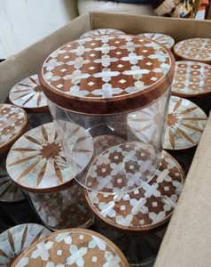 กล่องใส่ของขวัญงานแต่งงานและเทศกาลแบบอาหรับ ฝาปิดลายม็อป  กล่องขนมอะคริลิคพรีเมียมจากอินเดีย - Product Image 3