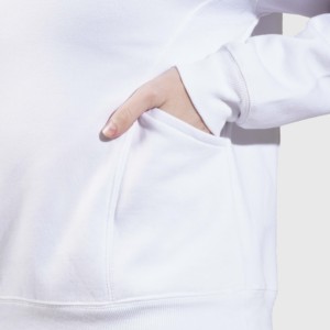 Sweat à capuche respirant Delta en tissu tricoté, couleur blanche - Product Image 6