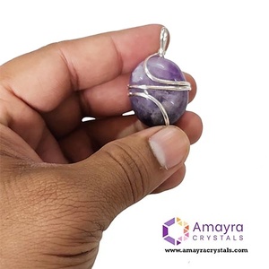 Agate <b>Crystal</b> Amethyst Tumbled Stone Pendant Natural Handmade Pendants <b>Crystal</b> Pendants Wholesale From Amayra <b>Crystals</b> Exports - Product Image 3