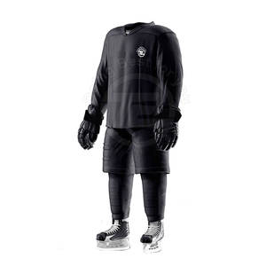 Uniforme de hockey sur glace 100% polyester pour hommes, uniforme de hockey sur glace personnalisé OEM - Product Image 4