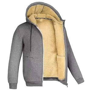 <b>Men</b> <b>Fleece</b> Zipper Warm <b>Jacket</b> Casual Outwear Sportswear Thermal Winter <b>Lined</b> Hoodies - Product Image 3