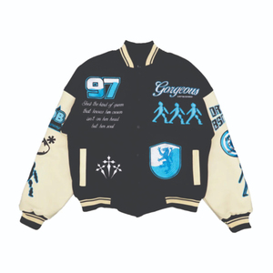 Vestes universitaires brodées pour hommes, chaudes pour l'hiver, avec col montant, style High Street, au meilleur prix - Product Image 4