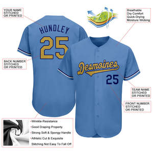 Vente en gros de maillots de baseball personnalisés fabricant de tissu à séchage rapide respirant de qualité supérieure vêtements d'équipes de sport pour les tournois de clubs scolaires - Product Image 3
