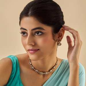 Kundan Necklace 176350 Elegant <b>Wedding</b> <b>Accessory</b> - Product Image 1