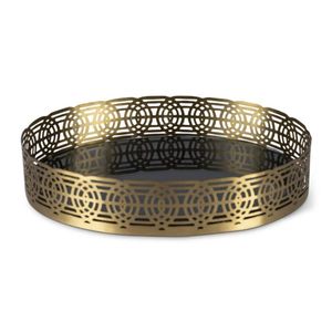 Venta al por mayor de calidad superior de hierro de Navidad bandeja decorativa de lujo de metal para jardín bandeja de decoración de Navidad de lujo de plata de la boda - Product Image 2