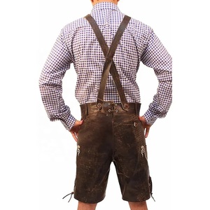 Venta al por mayor Hombres Mejor Calidad Lederhosen Bavarian Classic Long Lederhosen For Men - Product Image 5