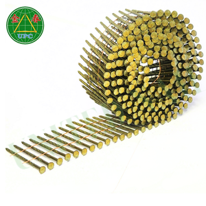 Clous en bobine 2.3x45mm taille personnalisée avec anneau/type de tige lisse, tête ronde/plate pour la fabrication de palettes revêtement jaune du Vietnam - Product Image 1