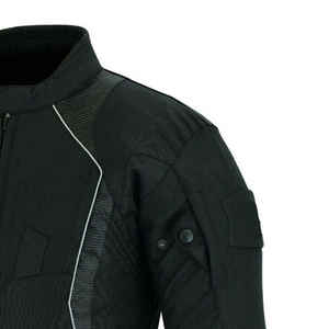 Veste de motard de course imperméable pour hommes Veste de moto en textile antichute avec col à capuche Tissu en toile - Product Image 4