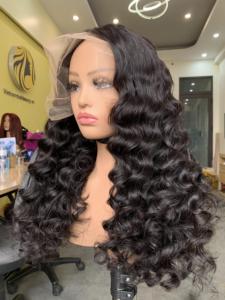 <b>Deep</b> <b>Wave</b> Multiple Donors Vietnamese Human Hair Lace Front <b>Wigs</b> Single Weft VNHL Brand for All Colors - Product Image 1