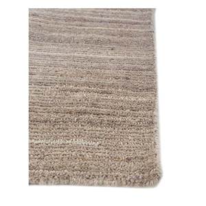 พรมขนสัตว์ทำมือสีเบจและสีน้ำตาลลายเส้น ขนาดใหญ่ 9x12 ฟุต รูปทรงสี่เหลี่ยมผืนผ้า สำหรับตกแต่งบ้าน โถงทางเดิน ห้องนั่งเล่น-Hwl-201 - Product Image 4