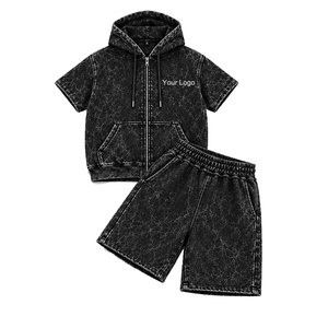 Conjunto de Sudadera con Capucha y Pantalones Cortos para Hombre, Más Vendido del Invierno, 100% Algodón, Tejido de Felpa, Transpirable, Estilo Urbano, Colores Personalizados, 200g, Logotipo Frontal - Product Image 4