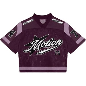 เสื้อยืดตาข่ายโอเวอร์ไซส์สำหรับผู้ชายเสื้ออเมริกันฟุตบอลสำหรับแฟนฟุตบอล - Product Image 6