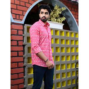 Chemise décontractée 100 % coton imprimée pour homme, manches longues, motifs floraux et pois, tissu respirant popeline/oxford/tissé, taille XL, ODM - Product Image 3