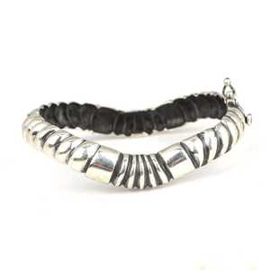 925 Sterling Silver Twisted Style Heart Shape Elegant Bangles <b>Bracelet</b> 28.36g Everyday Wear - Product Image 2