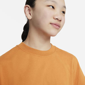 Logotipo personalizado 100% algodón a juego familia camisetas niños camiseta en blanco Color sólido Oversize niñas camiseta 6-12 años - Product Image 3